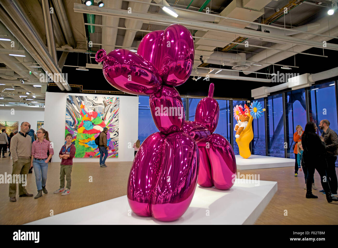 Jeff Koons Ausstellung im Centre Pompidou, Paris Stockfoto