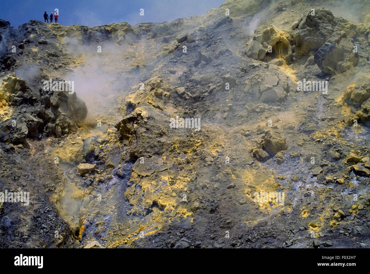 Der Boden des Gran Cratere (der große Krater) auf der Insel Vulcano