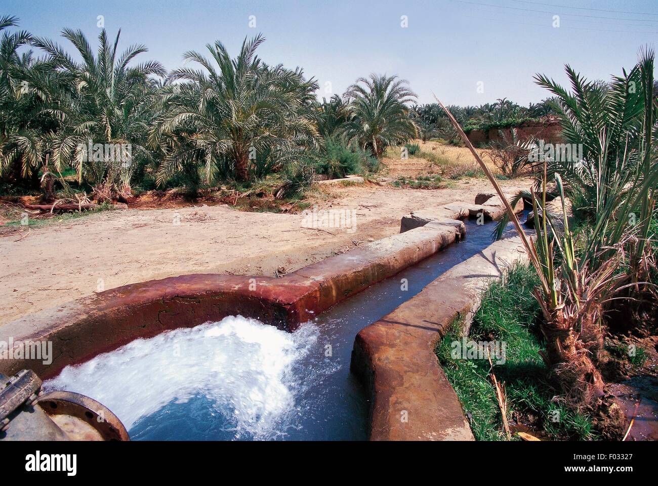 Eisenhaltige Quarzit und Dolorite hot Springs, Oase Bahariya, libysche Wüste, Ägypten. Stockfoto