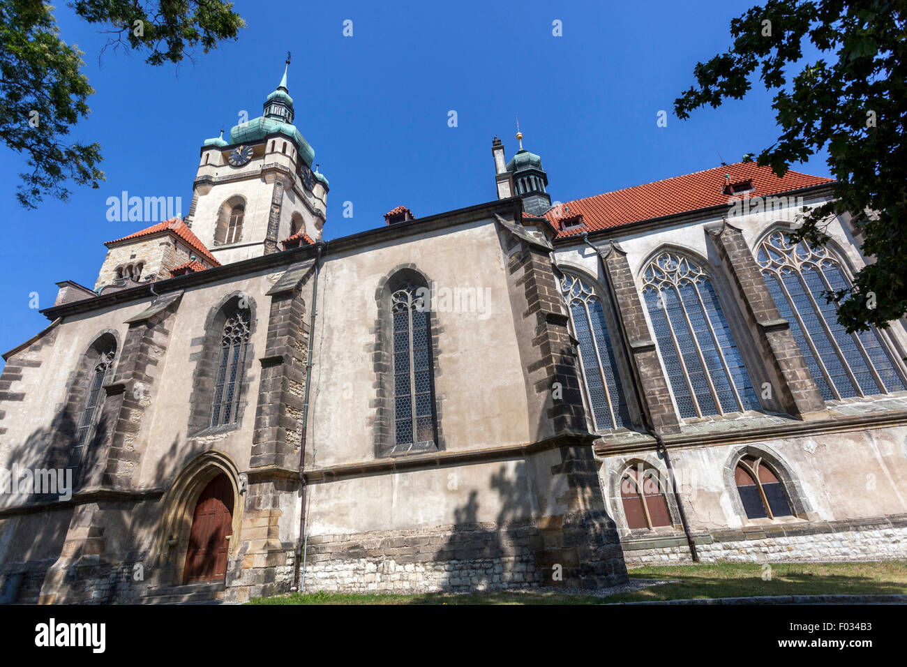 Kirche der Heiligen Petrus und Paulus, Melnik, Mittelböhmen, Tschechien Stockfoto