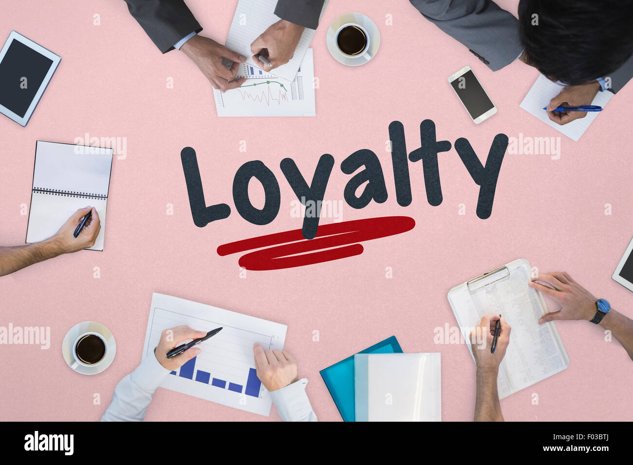 Loyalität gegenüber Business-meeting Stockfoto