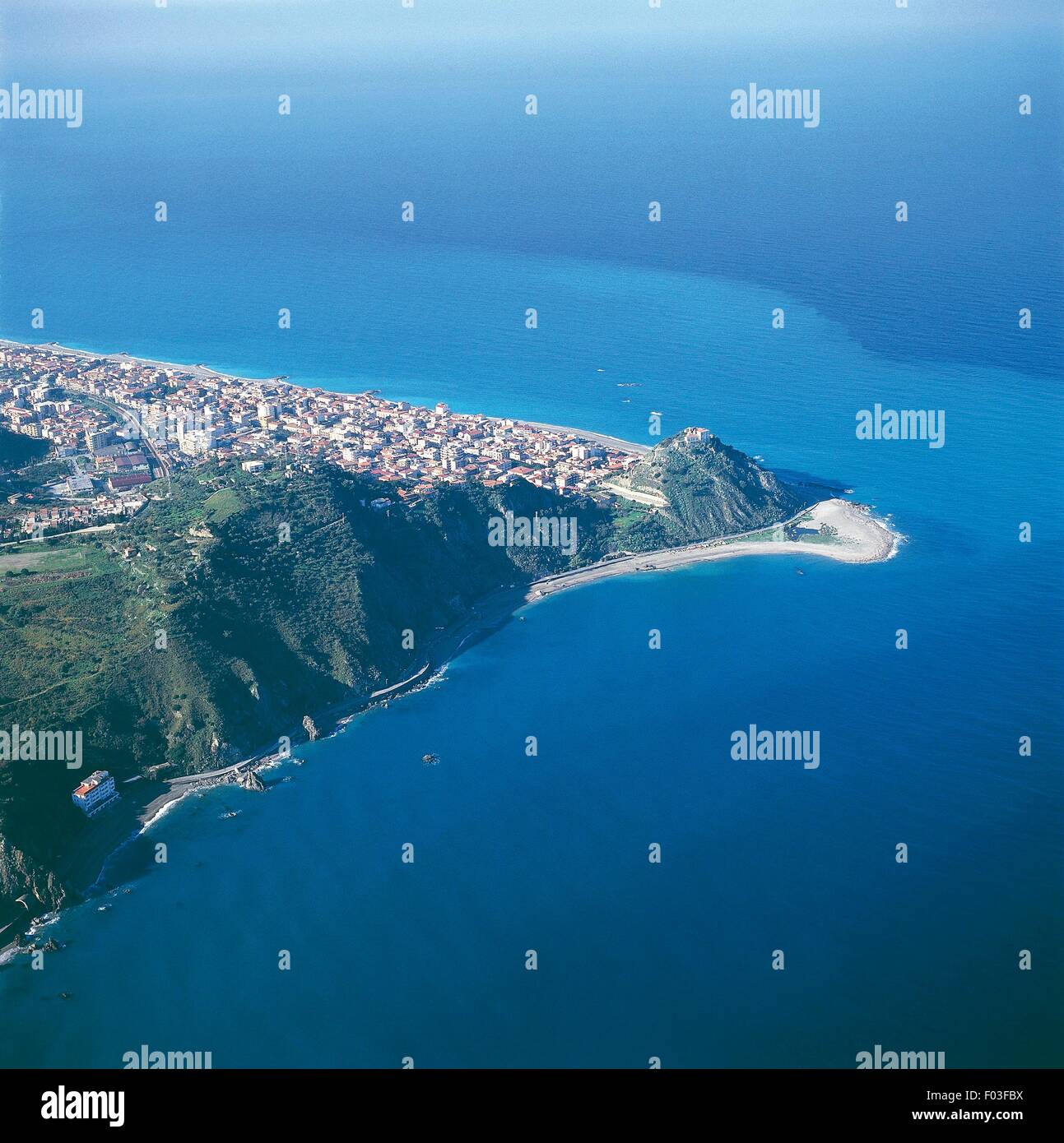 Luftaufnahme von Capo d ' Orlando - Region Provinz Messina, Sizilien, Italien Stockfoto