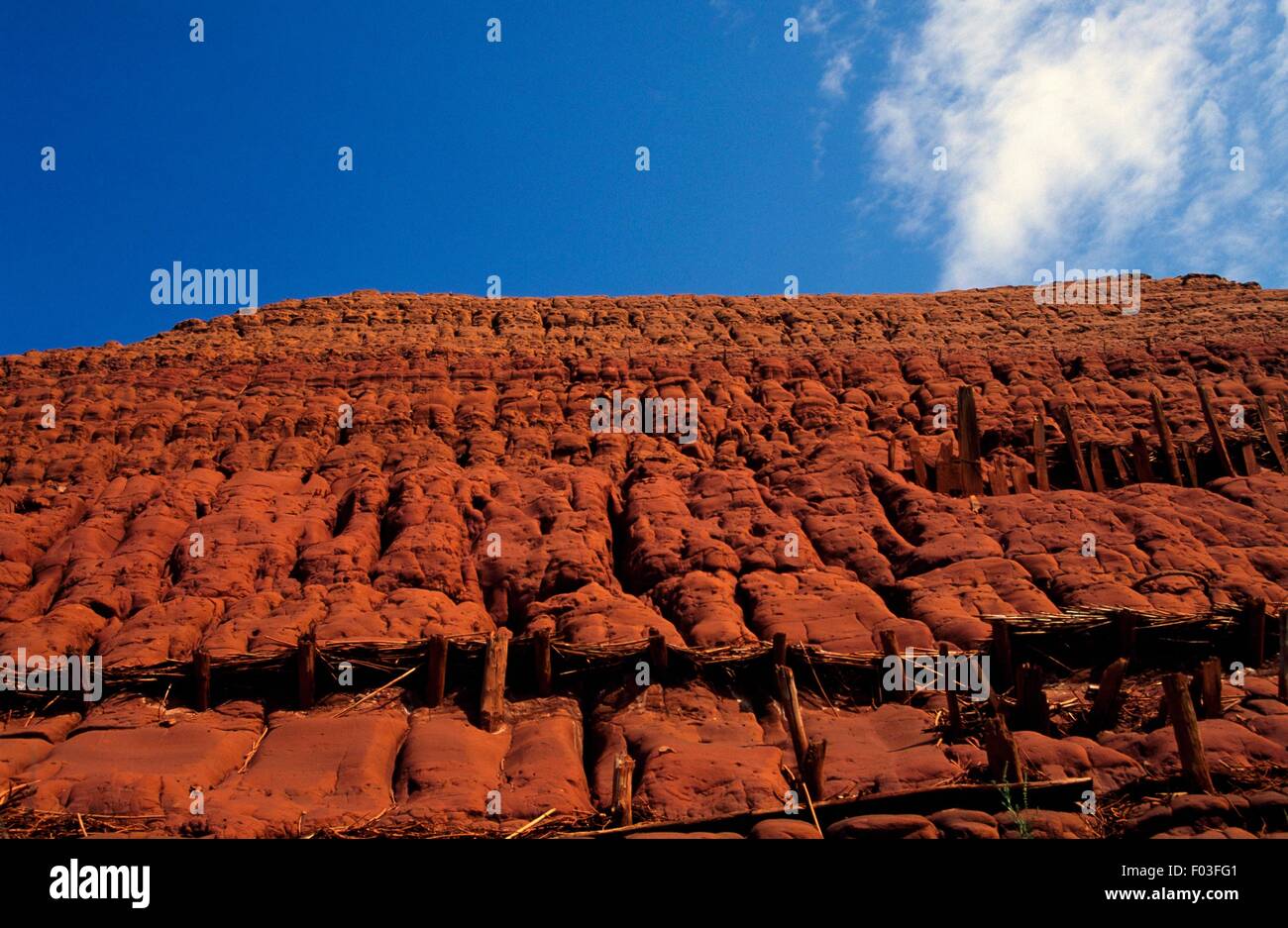 Mineralische Ablagerungen, Villamarina Mine, Iglesias, Geo-Mining Park von Sardinien, Sardinien, Italien. Stockfoto