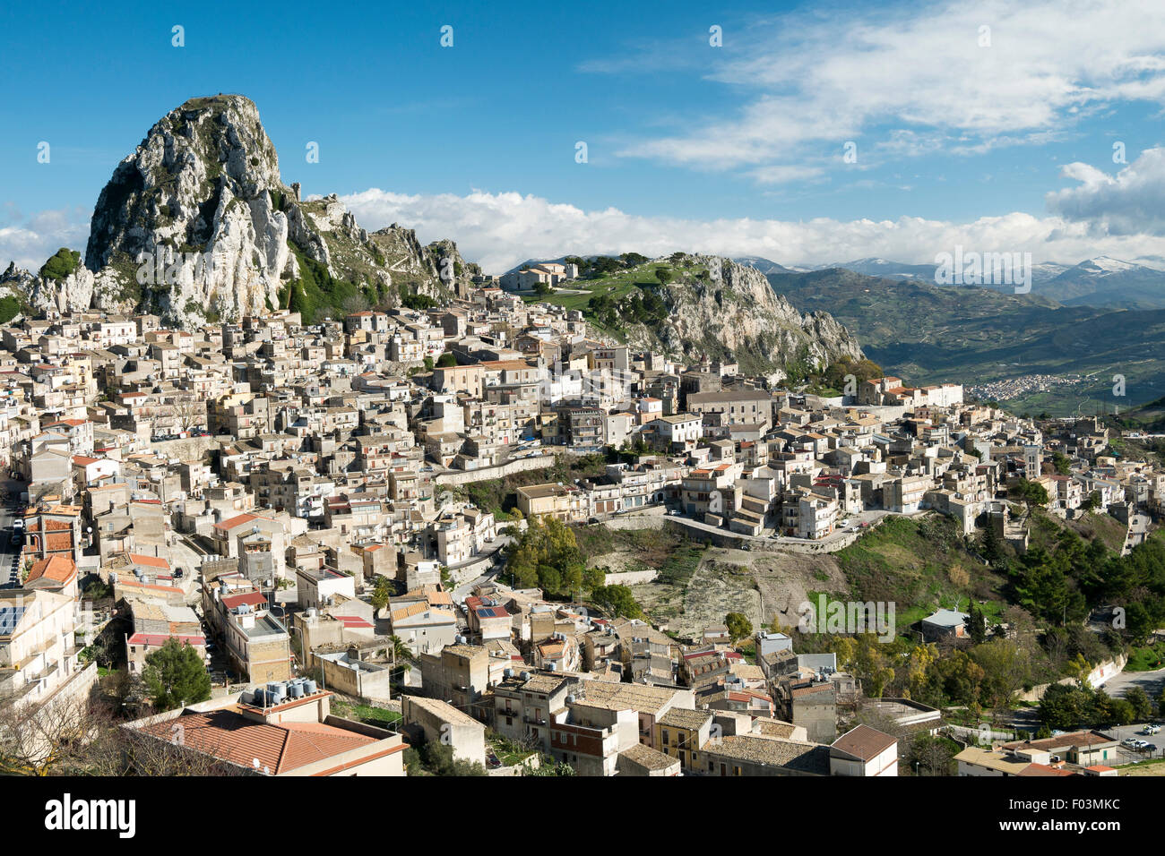 Italien, Sizilien, Caltabellotta, Mt. Pizzo di Caltabellotta Stockfoto