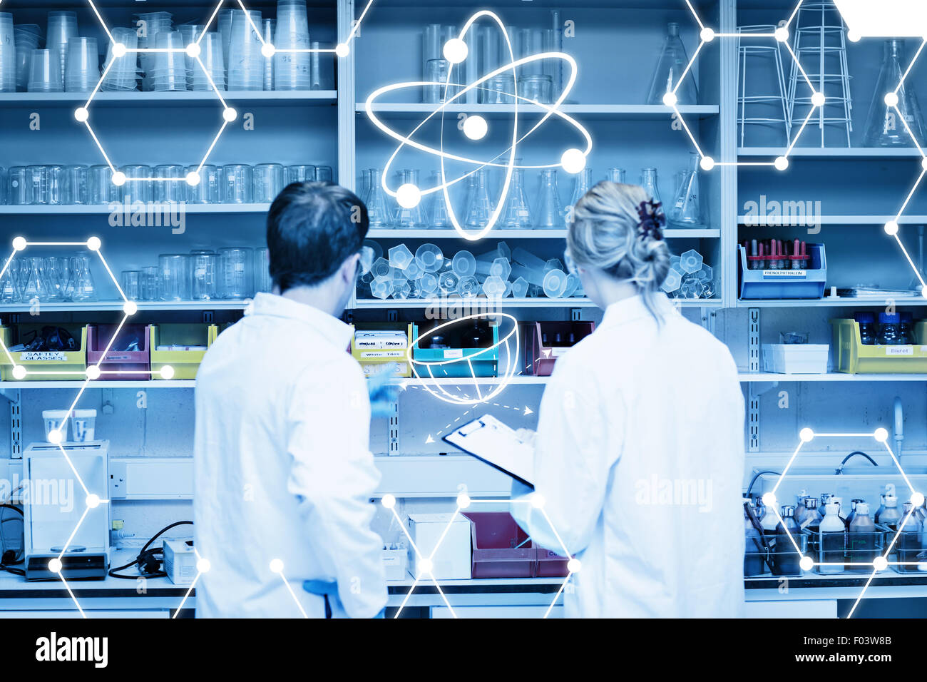 Zusammengesetztes Bild der Wissenschaft-Grafik Stockfoto