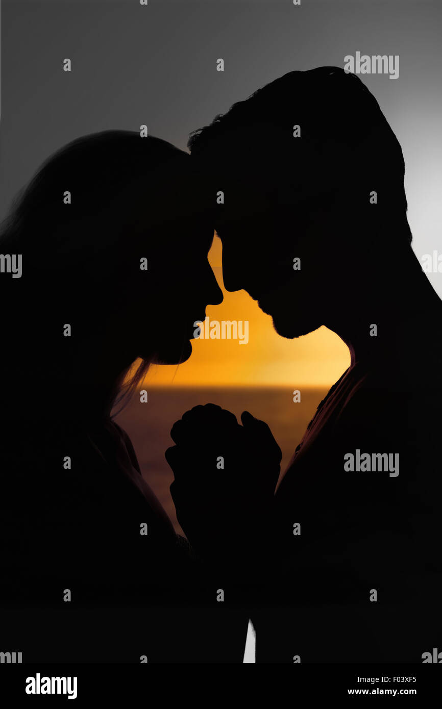 Zusammengesetztes Bild Sonnenuntergang eines schönen Tages Stockfoto