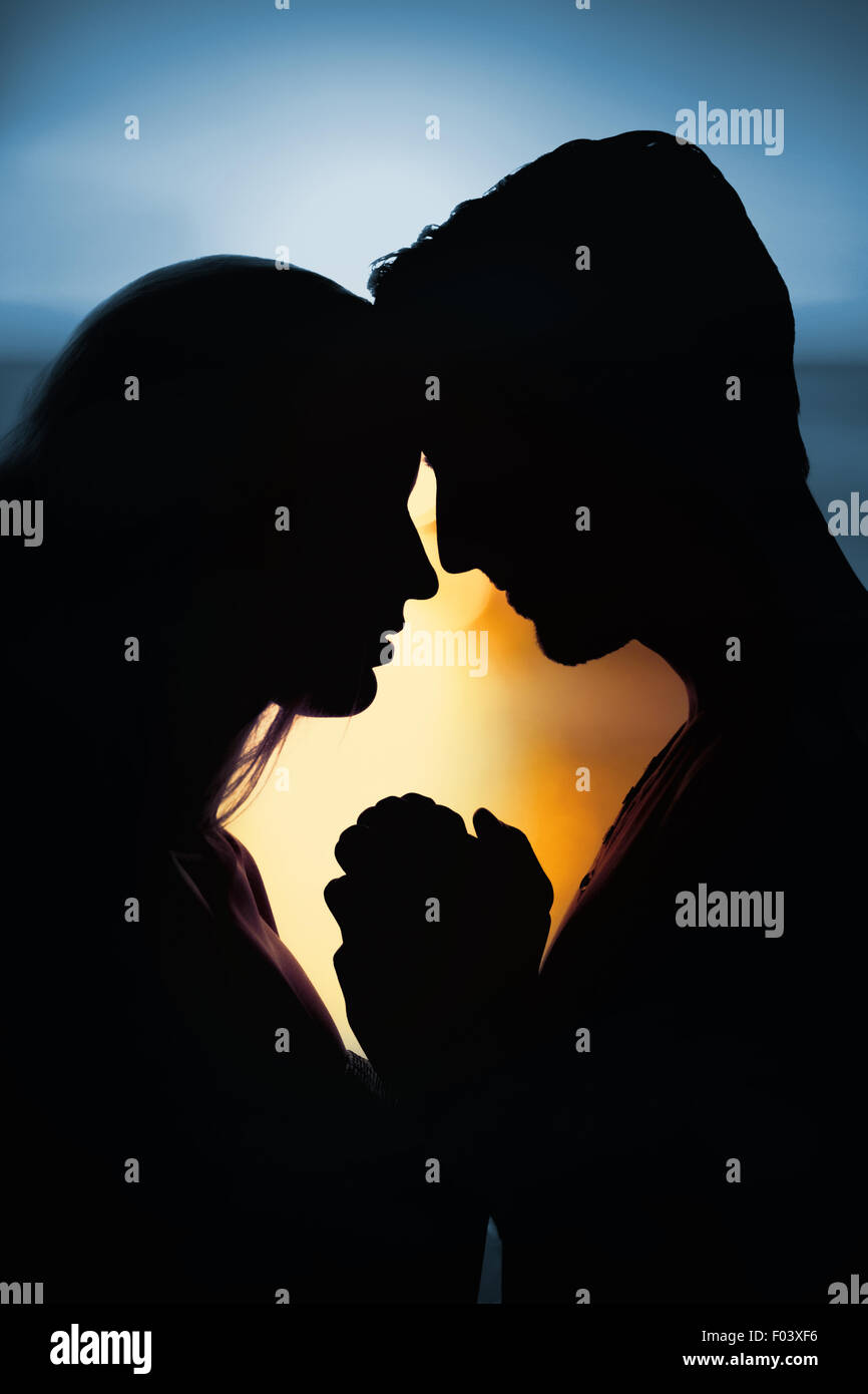 Zusammengesetztes Bild Sonnenuntergang eines schönen Tages Stockfoto