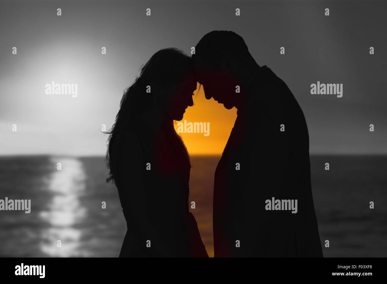 Zusammengesetztes Bild Sonnenuntergang eines schönen Tages Stockfoto