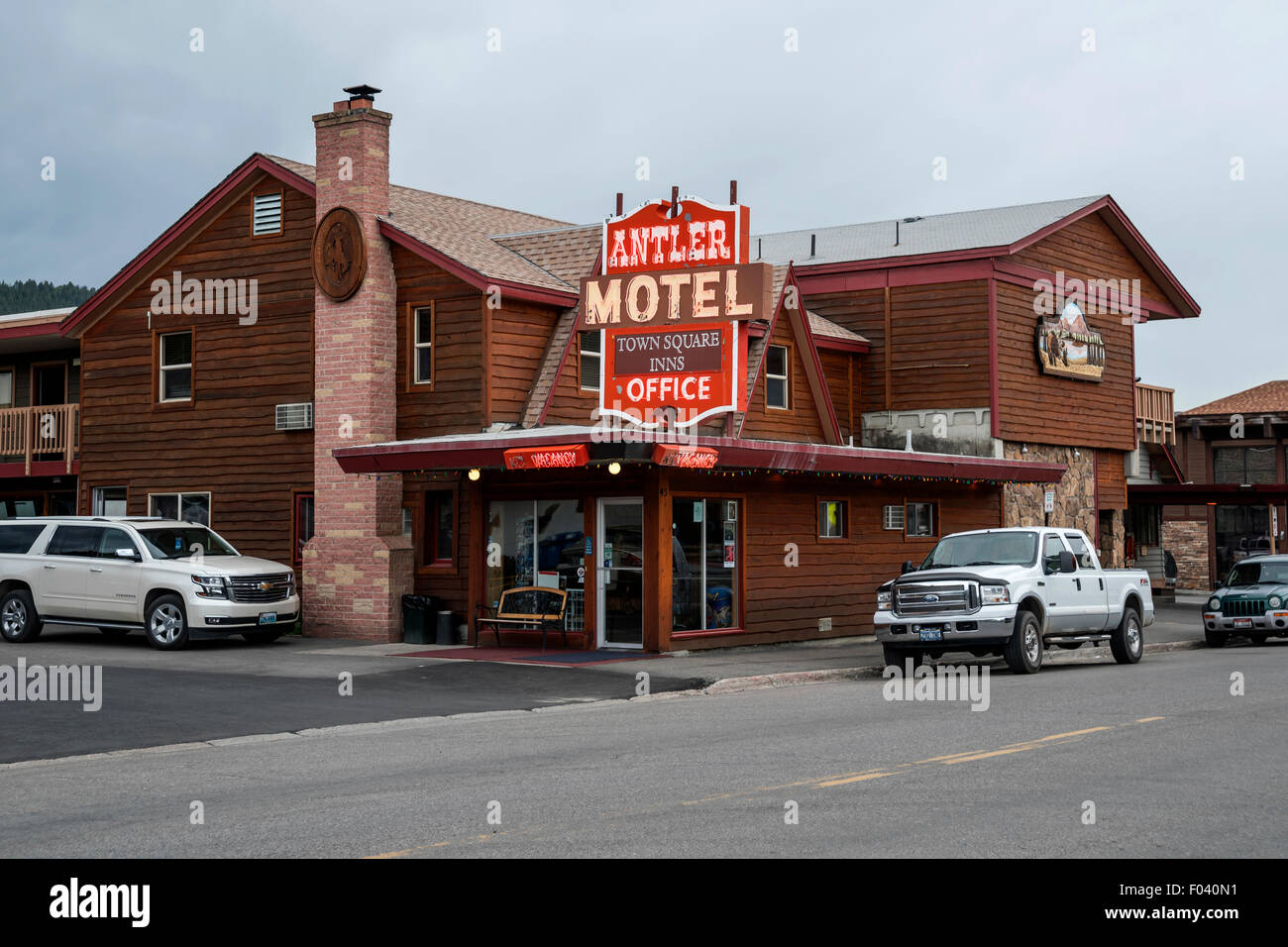Antler Motel, Jackson, Wyoming, USA Stockfoto