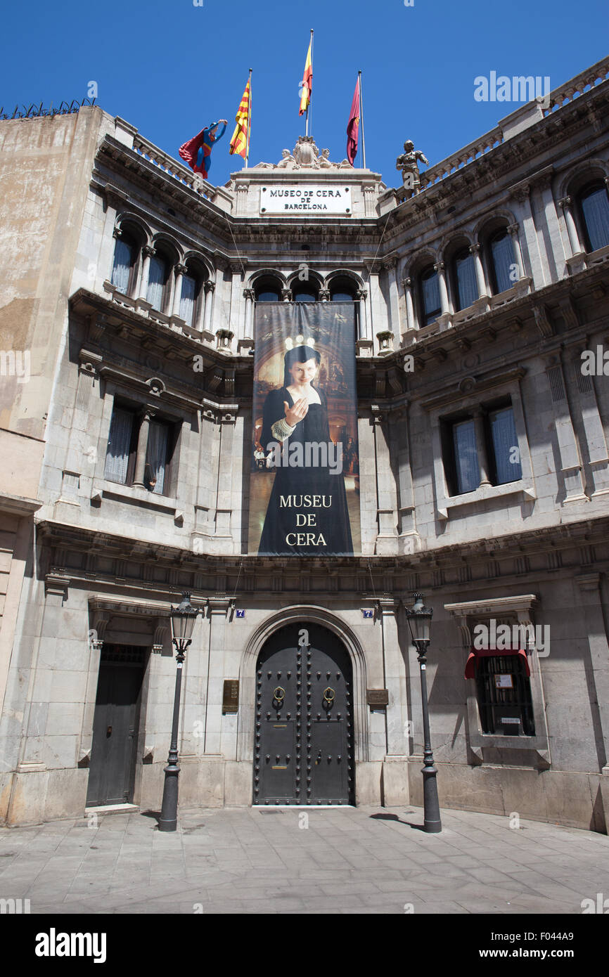 Wachsfigurenkabinett Barcelona - Museu de Cera Eingang, in Katalonien, Spanien Stockfoto