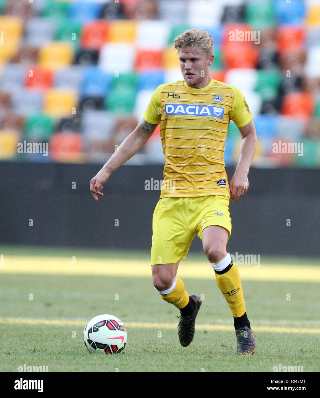 Udine, Italien. 5. August 2015. Alexander Merkel Udineses Spieler während der Fußball-freundlich Vorsaison Spiel Udinese Calcio V Al Hilal Saudi-Club am 5. August 2015 im Friaul-Stadion in Udine, Italien. Bildnachweis: Andrea Spinelli/Alamy Live-Nachrichten Stockfoto