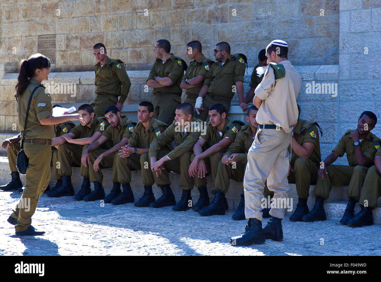 Israel, Jerusalem, Soldaten in das jüdische Viertel Stockfoto