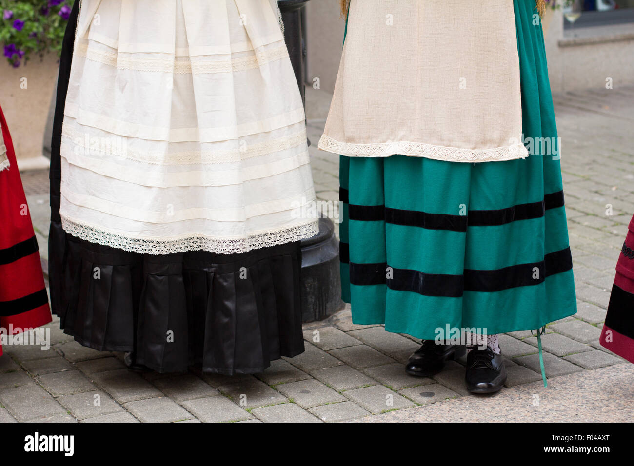 Galicischen Tracht. Stockfoto