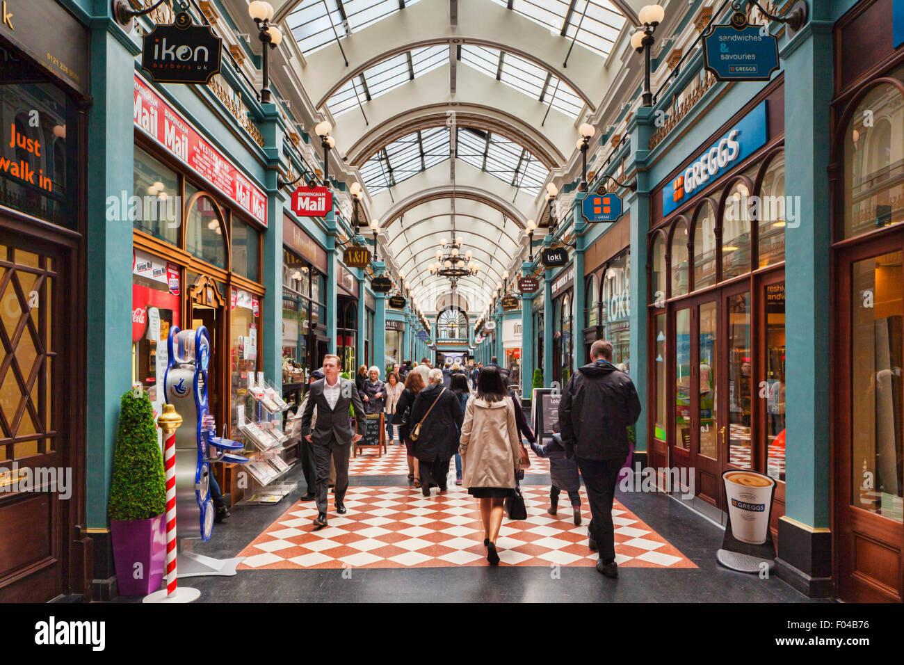 Great Western Arcade, Colmore Reihe, Birmingham, West Midlands, England Stockfoto