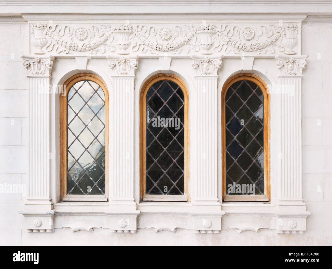 Architektur und Fenster des klassischen Gebäude im Renaissance Stil Stockfoto