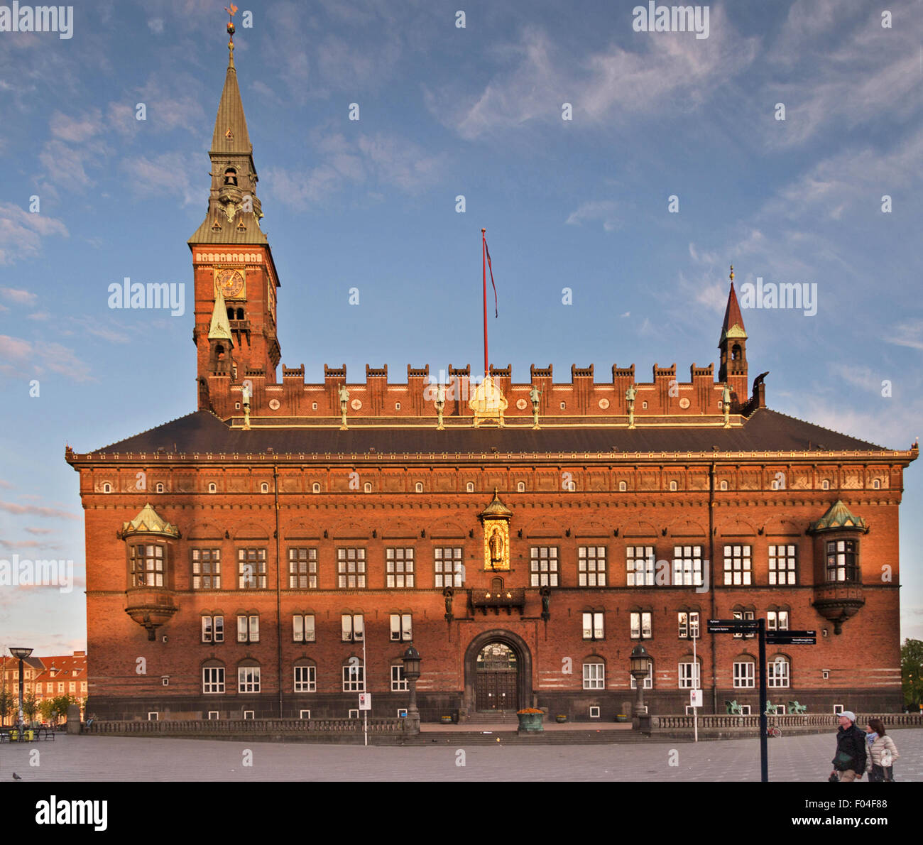 Kopenhagener Rathaus Københavns individuellere Stockfoto