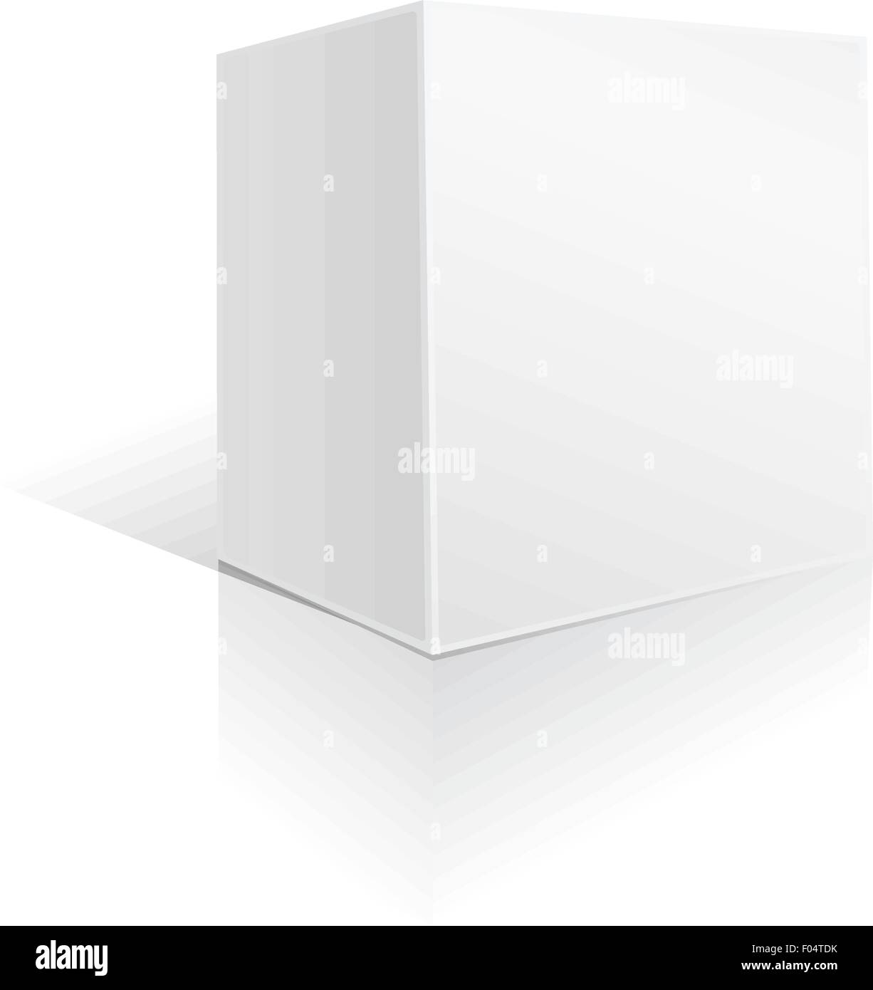 weißes Quadrat große Kiste auf weiß Stock Vektor