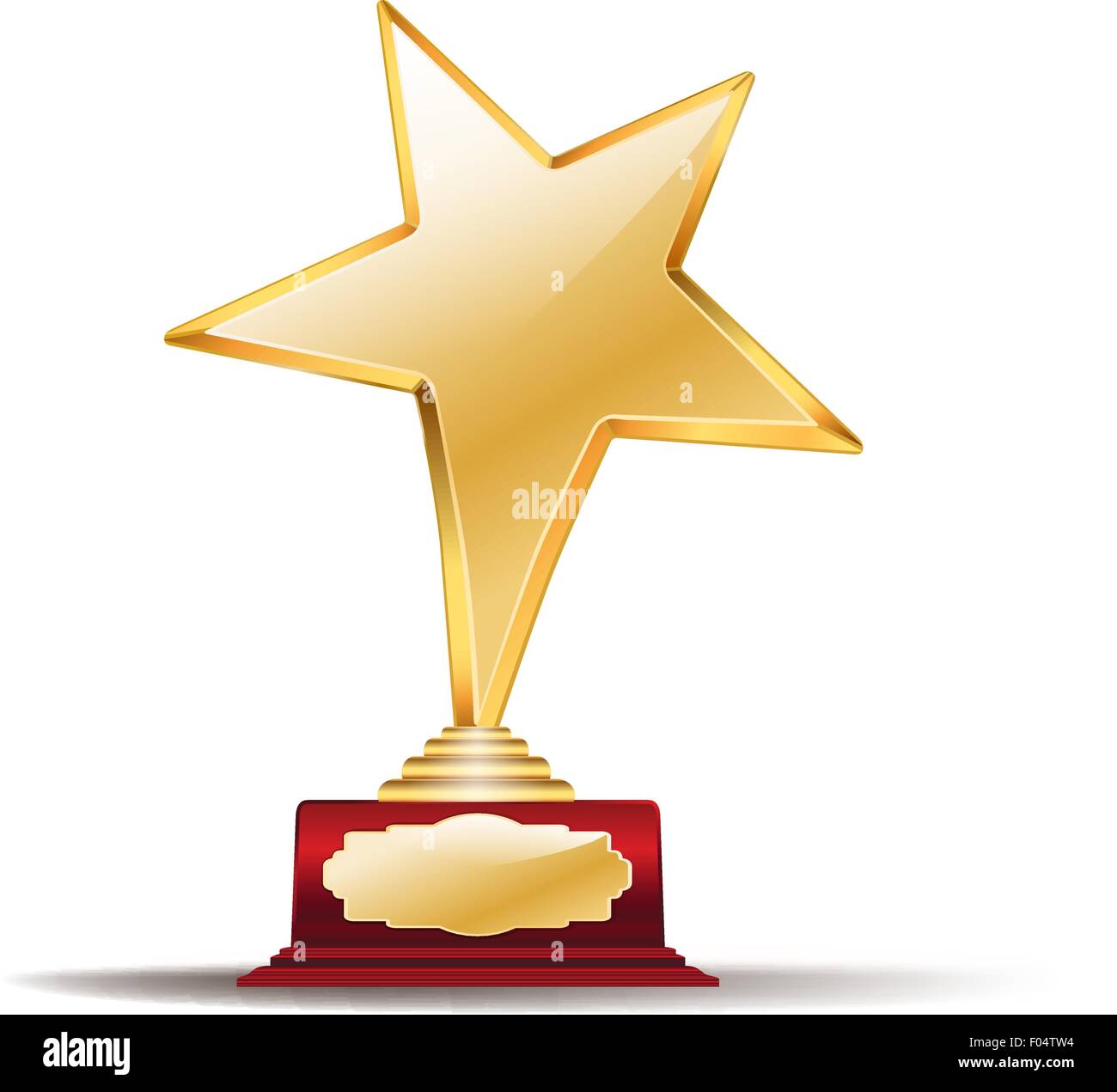 Golden star Award auf weiß Stock Vektor