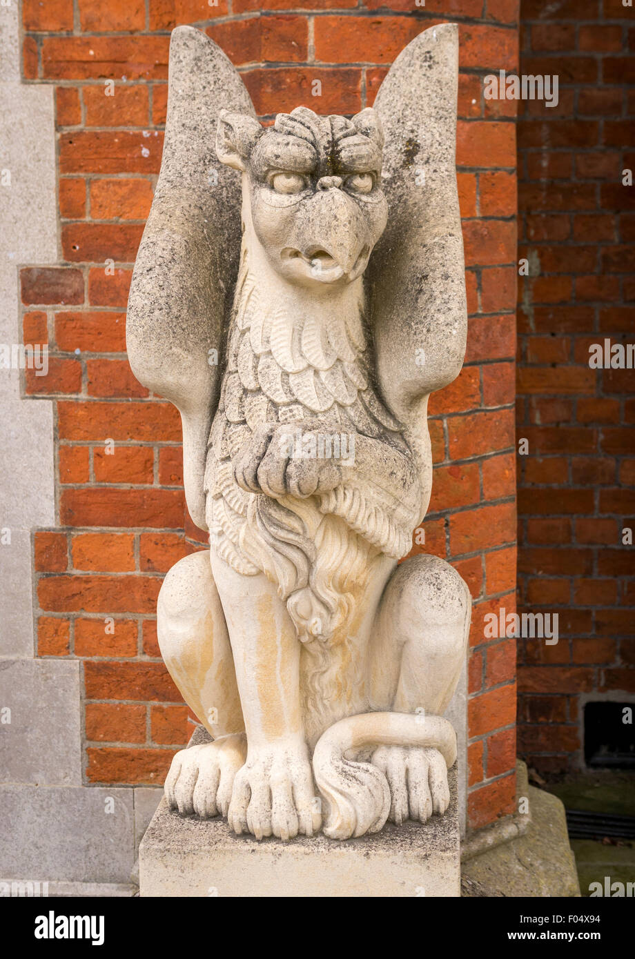 Stein Wasserspeier, Bletchley Park House, Milton Keynes, Großbritannien Stockfoto