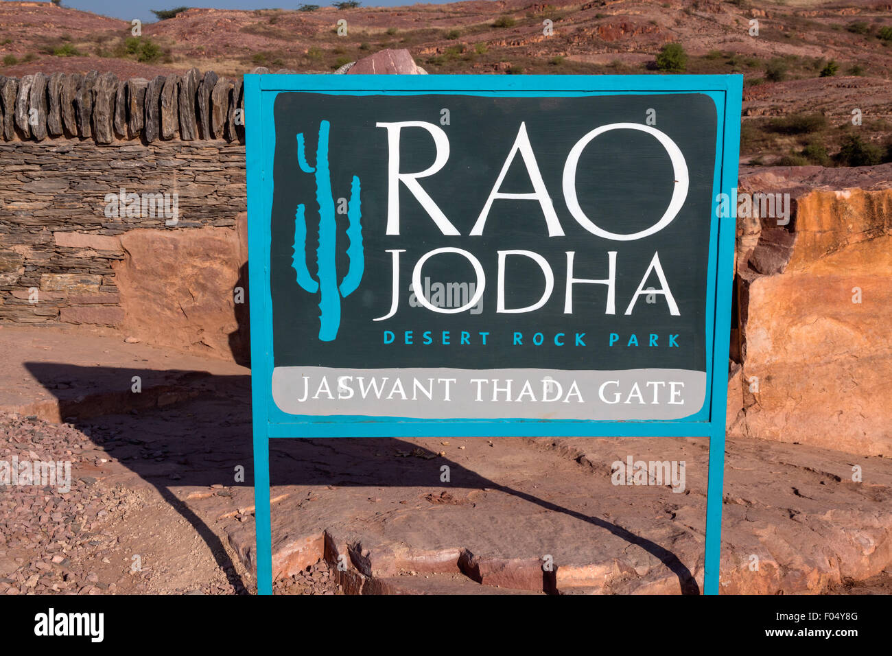 Melden Sie Rao Jodha, Desert Rock Park, Jodhpur, Rajasthan, Indien Stockfoto