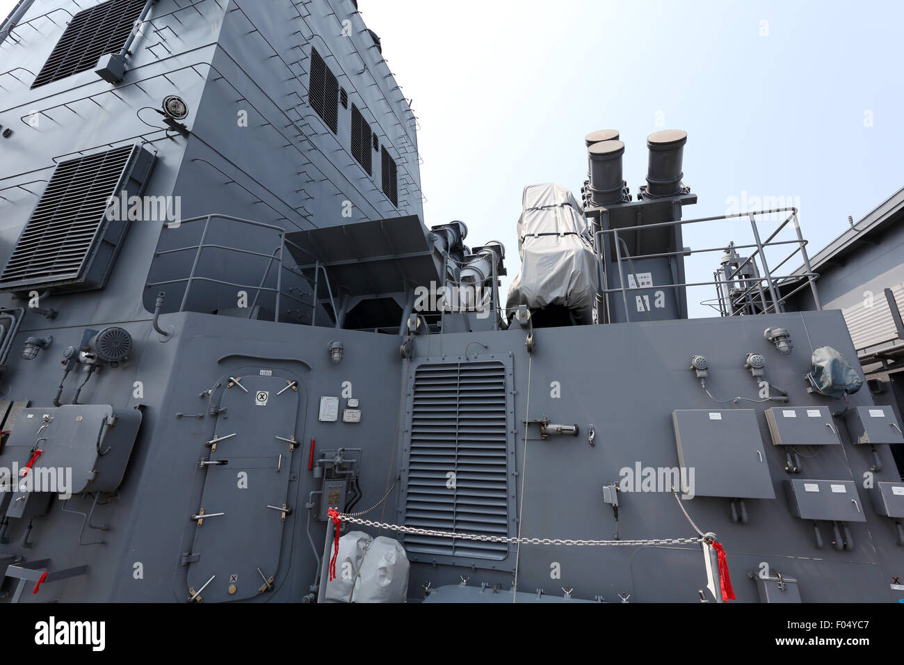 Versenden Sie Anti-Schiffs-Rakete Sperre, Japan Maritime Self-Defense Force Stockfoto