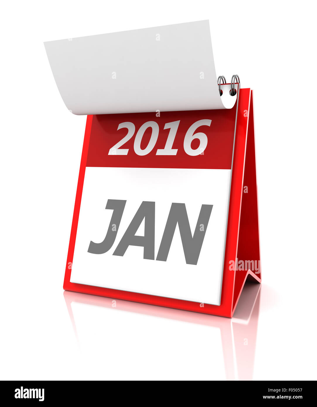 Januar 2016 Kalender, 3d render Stockfoto