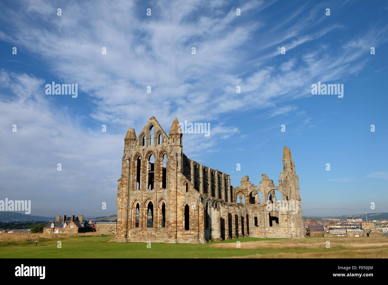 Whitby Abtei im Morgenlicht, Yorkshire UK Stockfoto