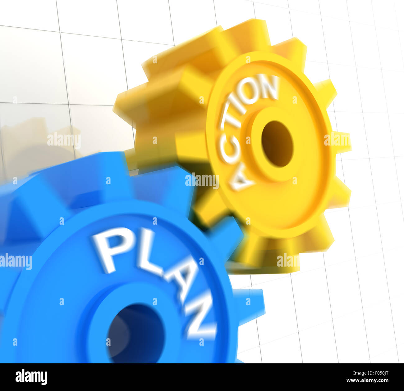 Planen und handeln Stockfoto