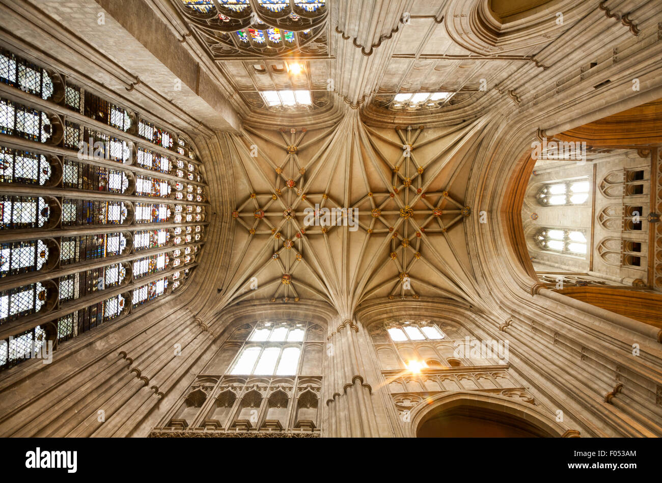 Die Kathedrale Decke im Bereich über das Martyrium, der Ort, wo Erzbischof Thomas Becket von vier ermordet wurde, Ritter am 29. Dezember 1170. (77) Stockfoto