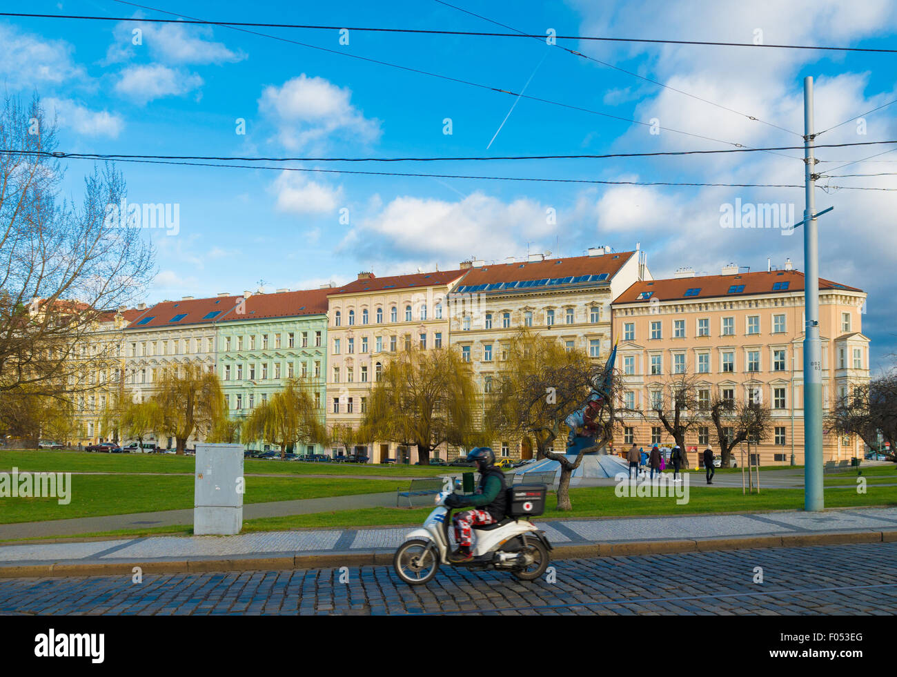 Typische Fassaden der Häuser im Zentrum Stadt. Prag gilt als eine der schönsten Städte Stockfoto