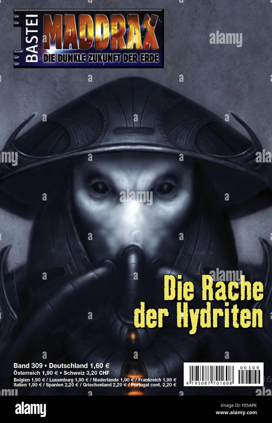 Literatur, Penny Novel, Maddrax, Band 309: 'Die Rache der Hydriten', Deutschland, 2011, Titelseite, zusätzliche-Rights-Clearences-not available Stockfoto
