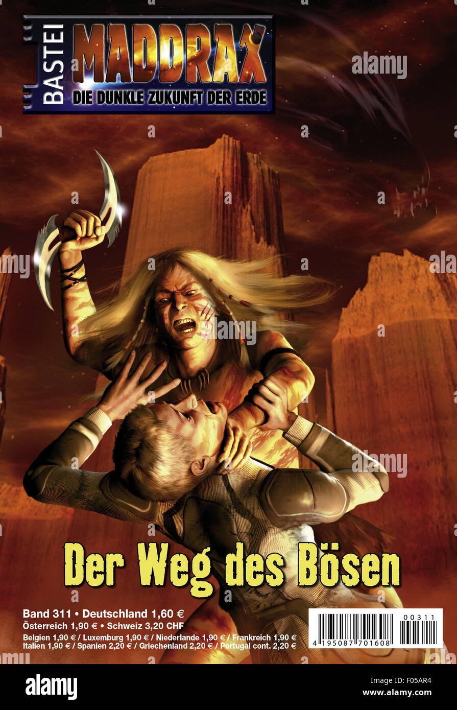 Literatur, Penny Novel, Maddrax, Band 311: 'Der Weg des Bösen', Deutschland, 2011, Titelseite, zusätzliche-Rechte-Clearences-nicht verfügbar Stockfoto