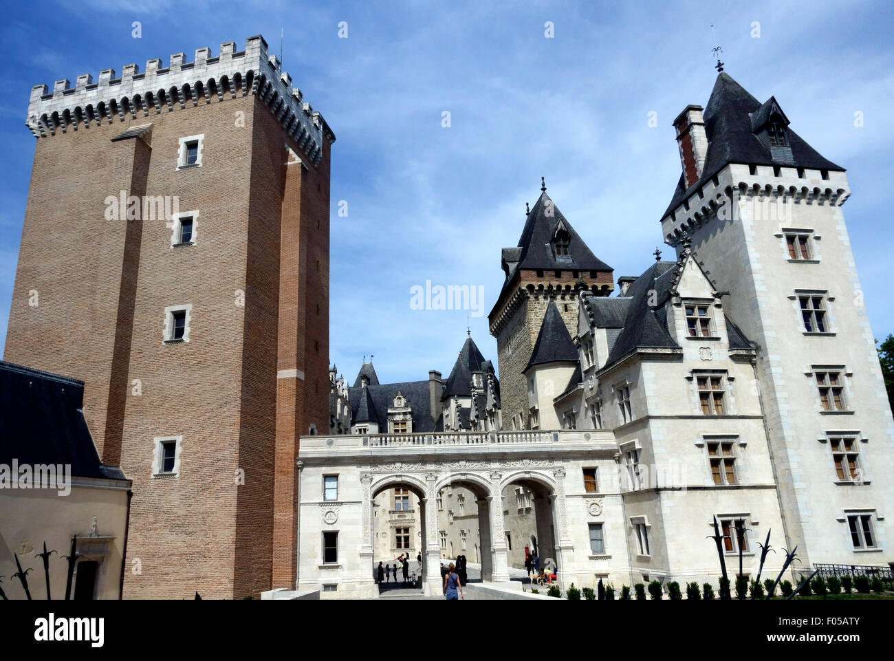 Chateau de Pau stammt aus dem 14. Jahrhundert und war später Zuhause von König Henry IV von Frankreich & Navarra, Frankreich Stockfoto