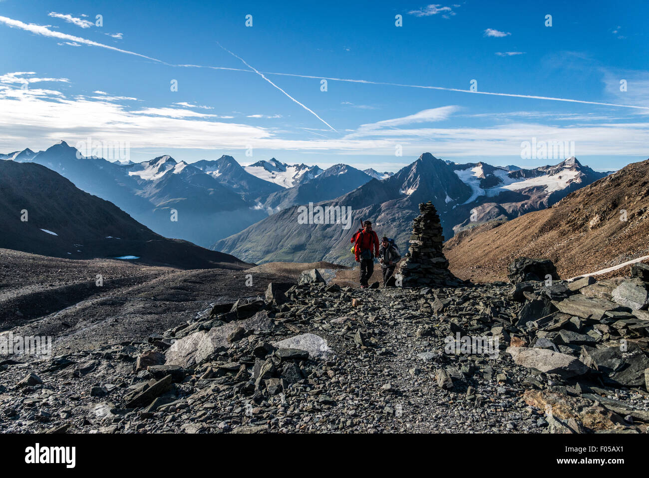 Bergwelt der Ötztaler Alpen Stockfoto