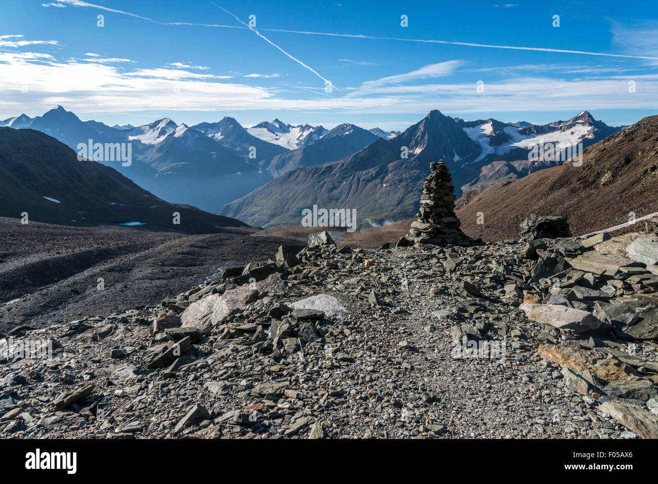Die Berge der Ötztaler Alpen Stockfoto
