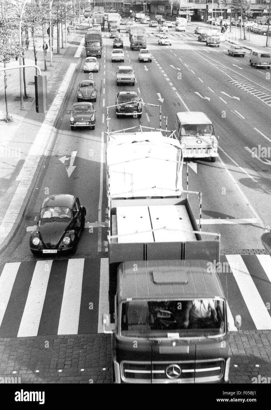 Geographie / Reisen, Deutschland, Hamburg, Straßen, Willy-Brandt-Straße, 1970, Additional-Rights-Clearences-not available Stockfoto