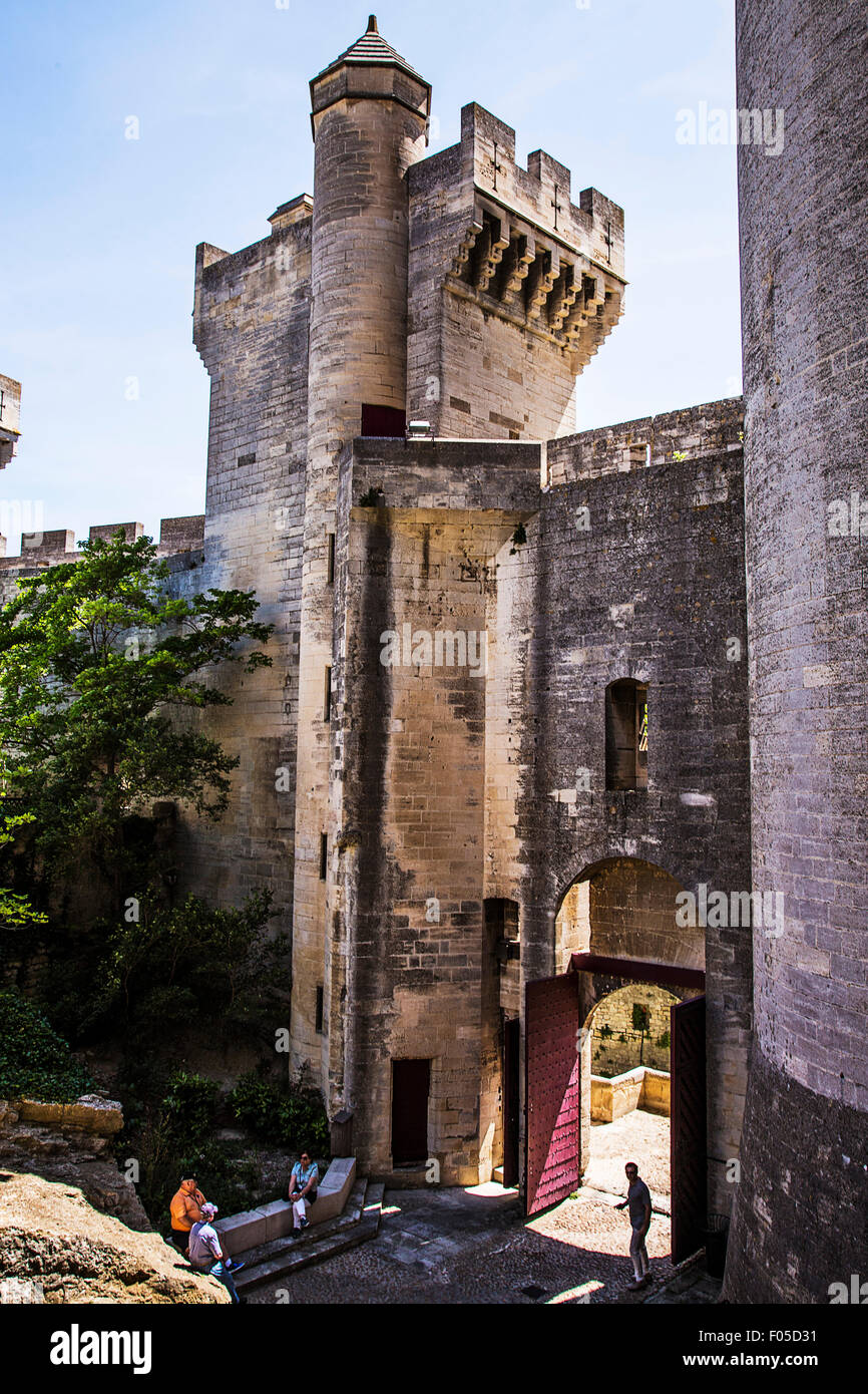 Die Trasascon Burg, bekannt als Le Chateau de Tarascon, entstand im frühen 1400 s und Oater diente als Gefängnis. Stockfoto