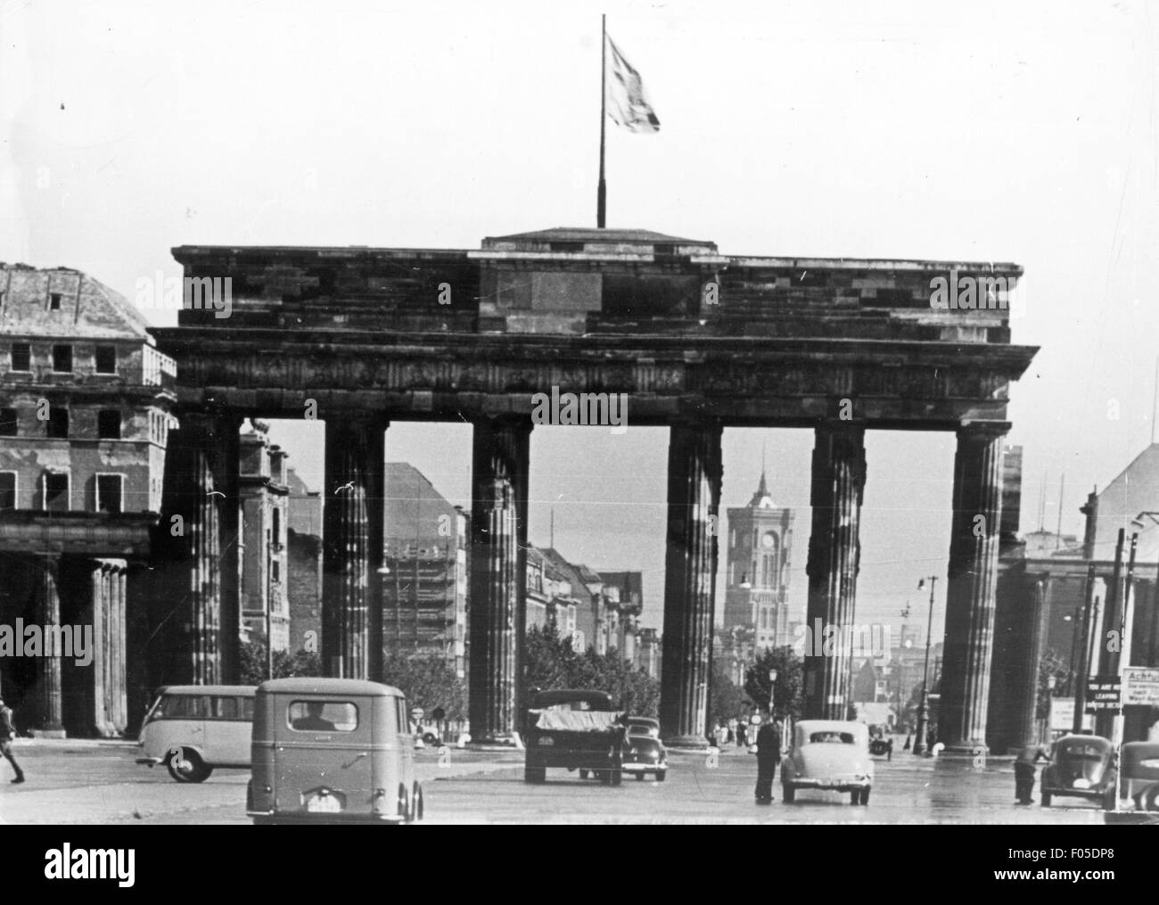 Geographie / Reisen, Deutschland, Berlin, Brandenburger Tor, Westseite, 1950er Jahre, zusätzliche-Rechte-Clearences-nicht vorhanden Stockfoto
