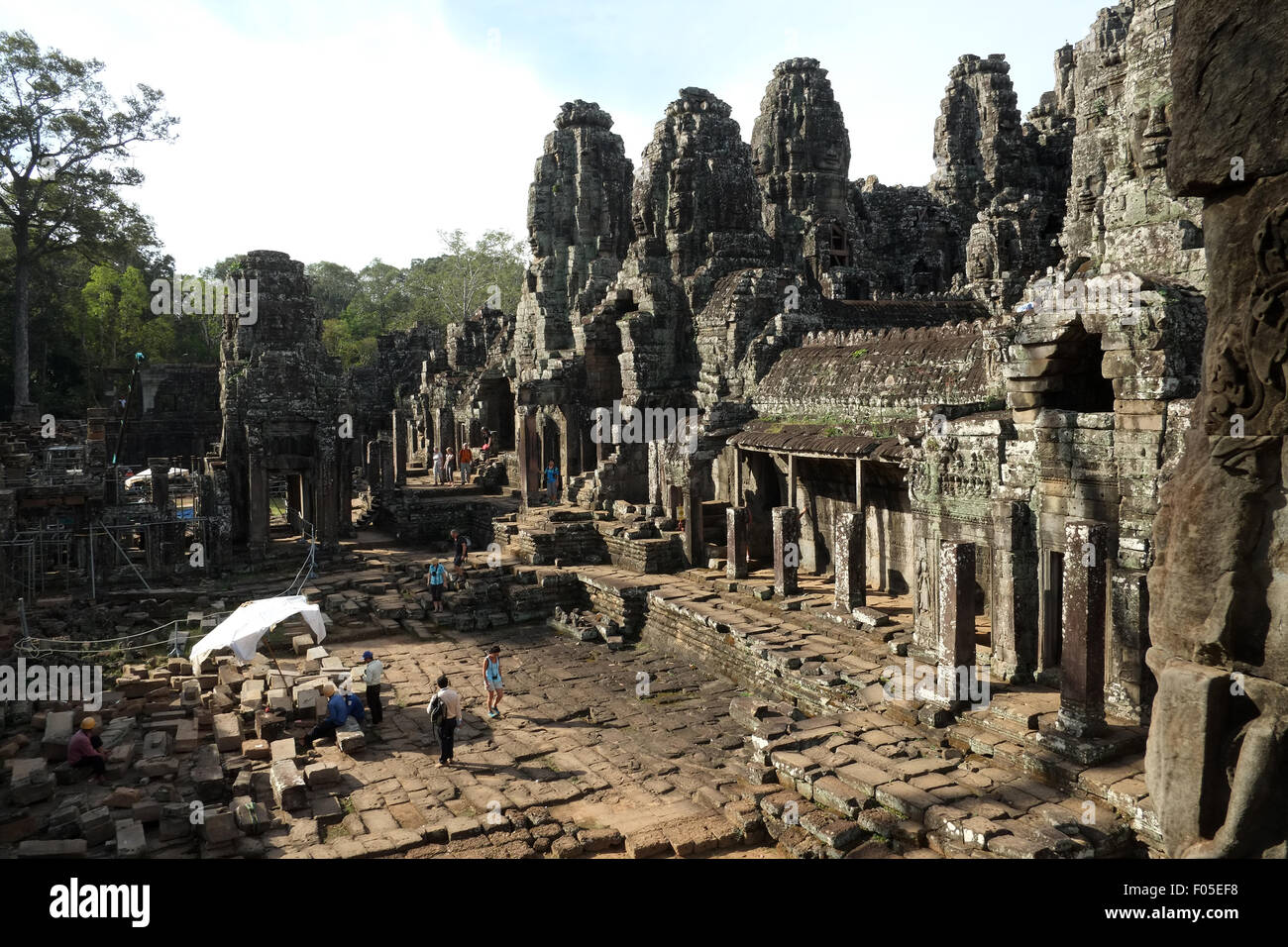 Tempelanlage Angkor Wat, Siem Reap, Kambodscha Stockfoto