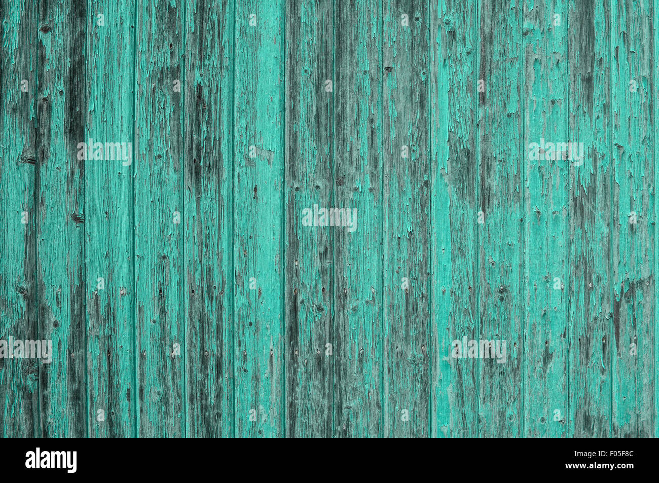 Hölzerne Türkis farbigen Hintergrund. Abstrakte rustikale Oberfläche. Blau grün shabby chic Tapete Textur Stockfoto
