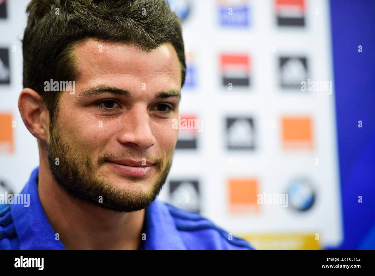 Marcoussis, Paris, Frankreich. 4. August 2015. Französische internationale Rugby-Team-Pressekonferenz. Brice Dulin © Aktion Plus Sport/Alamy Live-Nachrichten Stockfoto