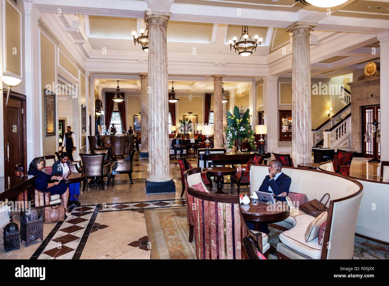 Kapstadt Südafrika, Stadtzentrum, Zentrum, Wale Street, Taj, Hotel, innen, Lobby, Möbel, SAfri150310008 Stockfoto