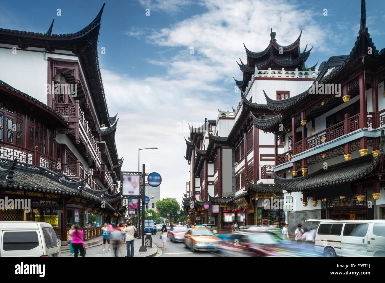 schöne Yu-Garten, traditionelle Einkaufsmeile in shanghai, China. Stockfoto