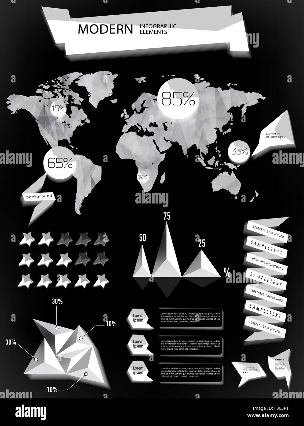 Moderne Elemente der Info-Grafiken Stockfoto