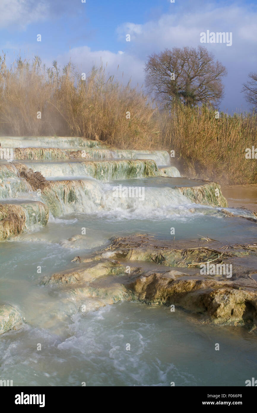 Natürlichen Warmwasser-Pools in Saturnia, Toskana, Italien Stockfoto