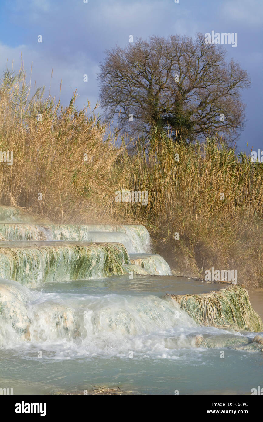 Natürlichen Warmwasser-Pools in Saturnia, Toskana, Italien Stockfoto