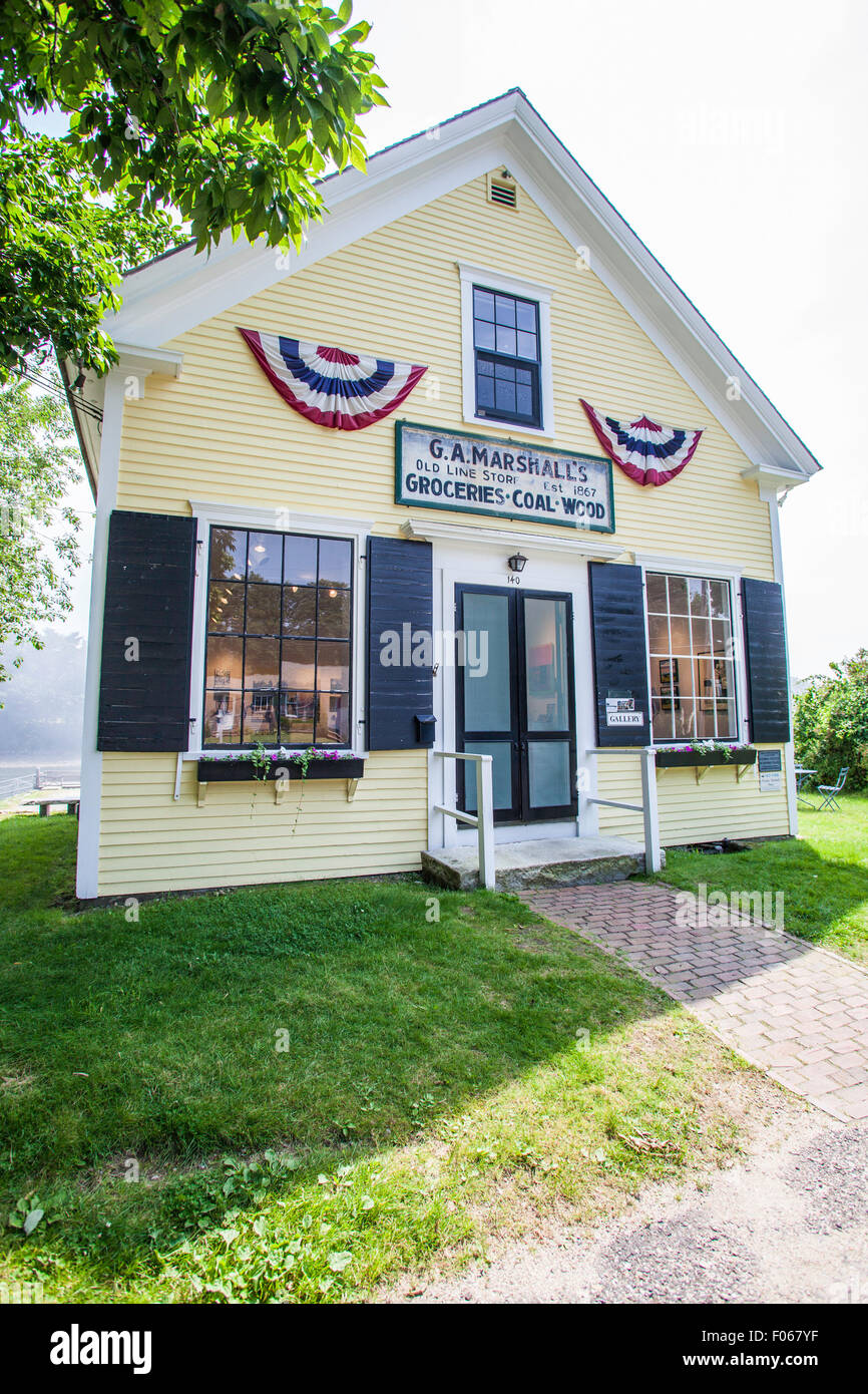 G.a. Marshall Old Line Store, gegründet 1867, jetzt eine Kunstgalerie - George Marshall Store Galerie Stockfoto