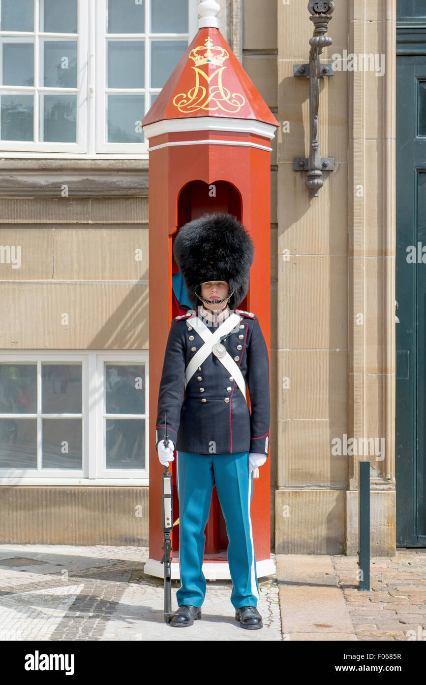 Royal Guard, Schloss Amalienborg Stockfoto