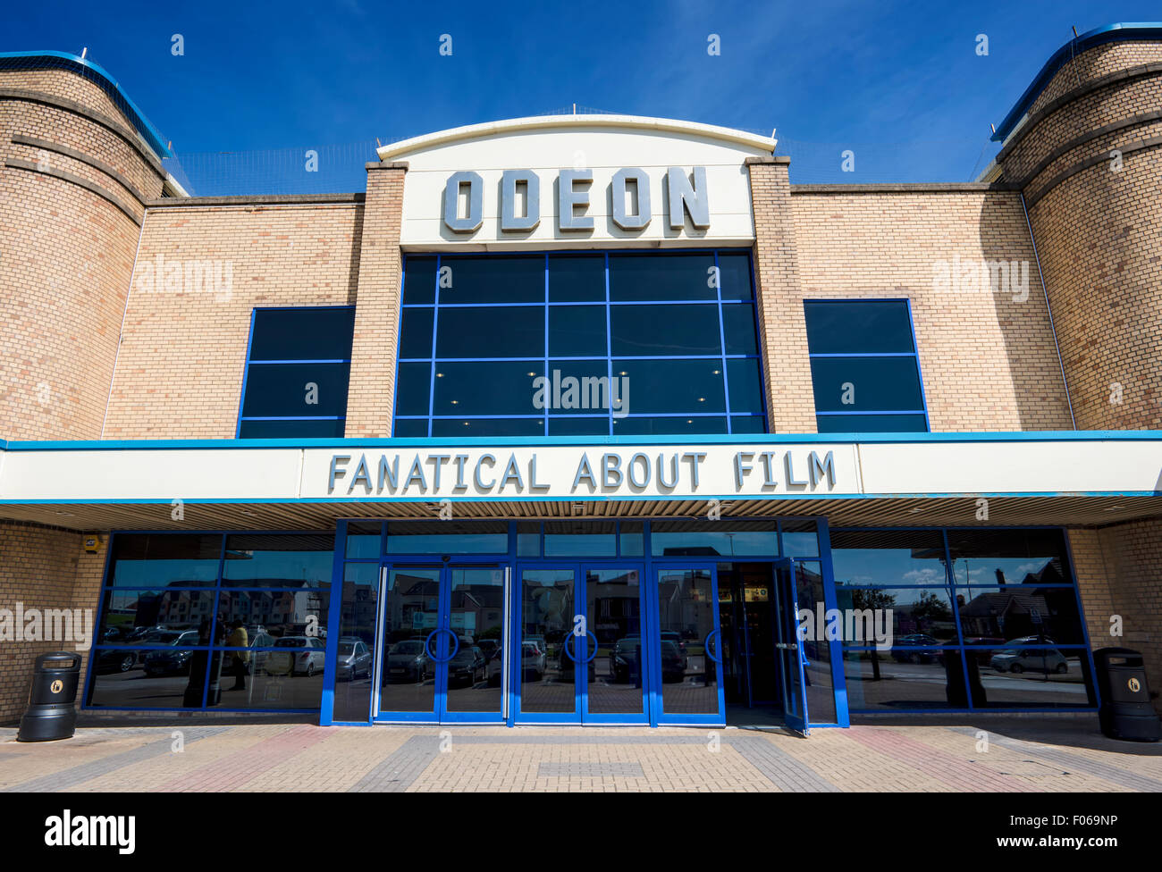 Außerhalb eines odeon Multiplex Kino Komplex in Blackpool, Lancashire, Großbritannien Stockfoto