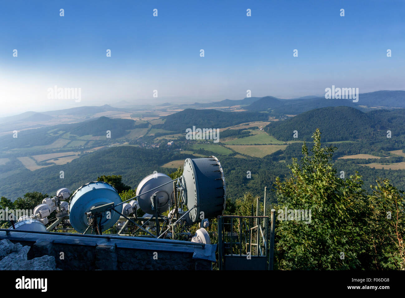 Telekommunikationsantennen, Tschechische Republik Stockfoto